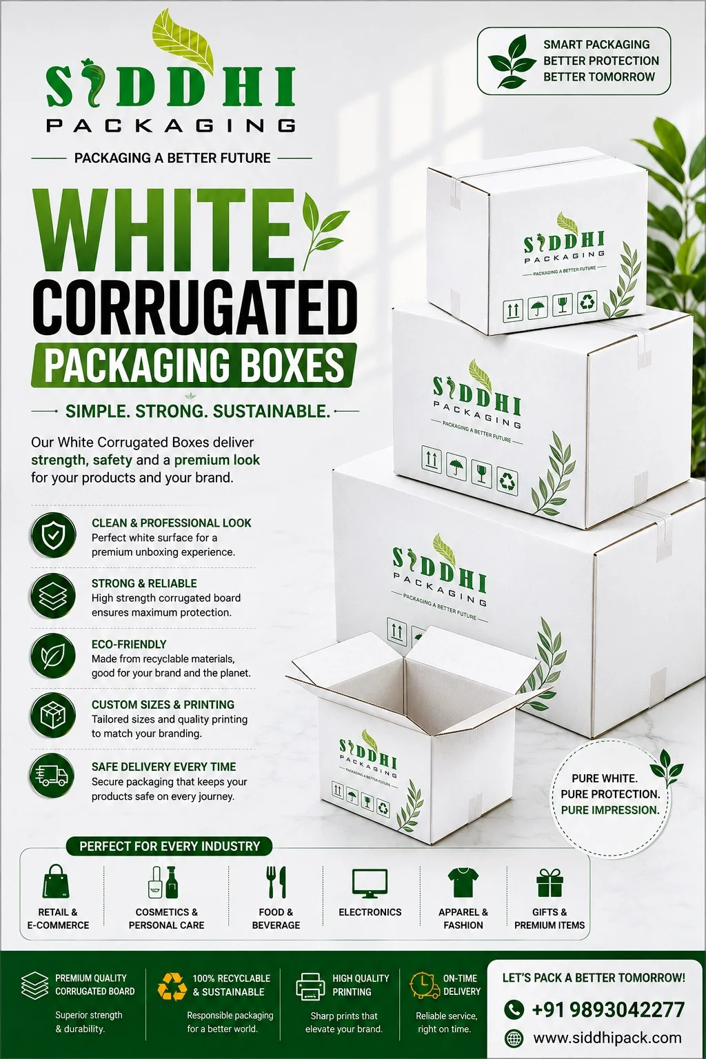 White Corrugated Packaging Boxes in Indore